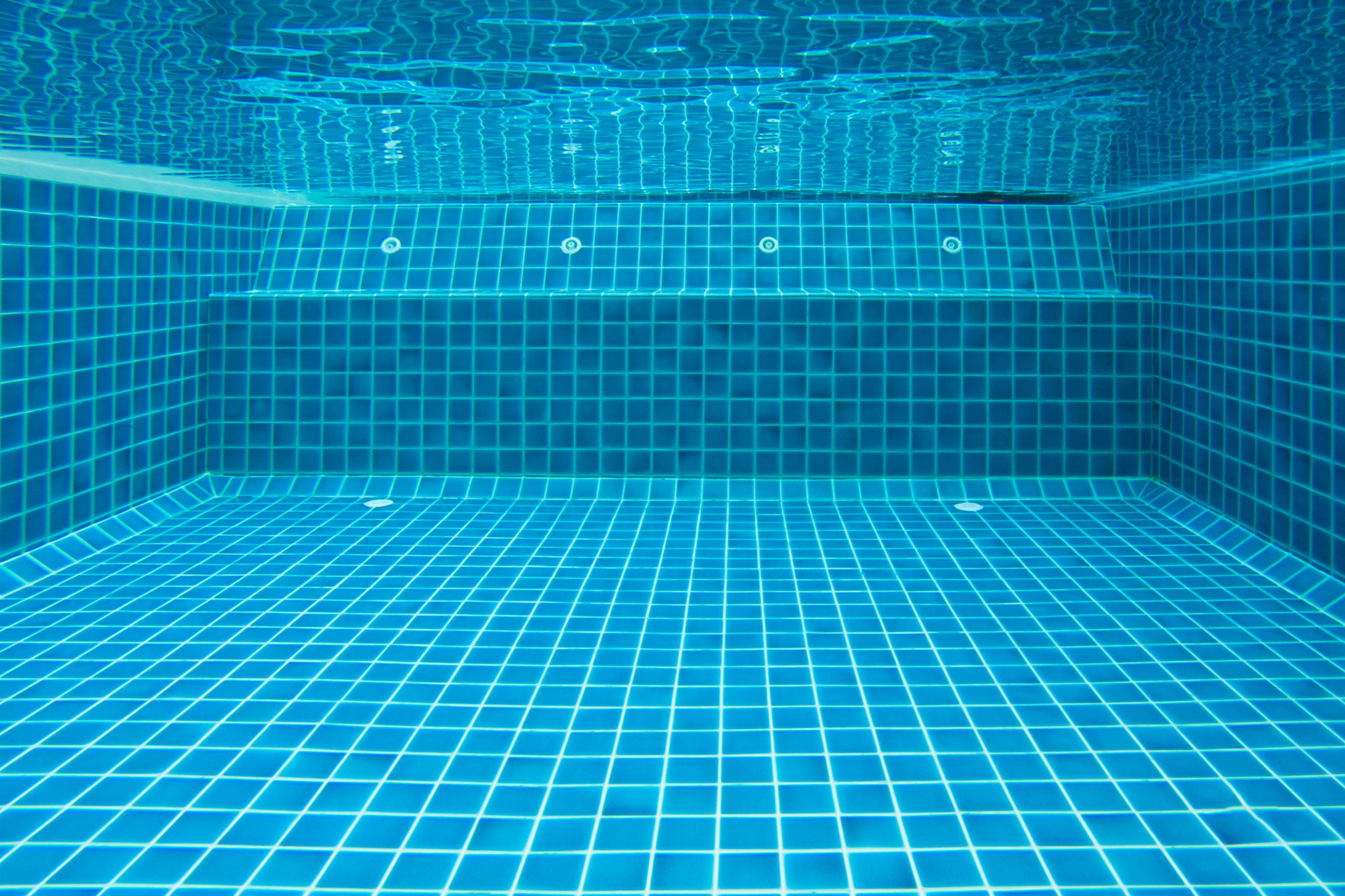 Underwater shot of the swimming pool.